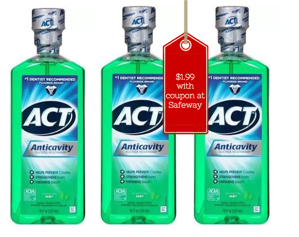 Act Mouthwash Coupon Deal - Pay just $1.99, save 60% - Super Safeway