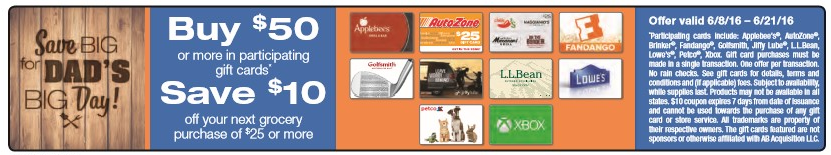 Father's Day Gift Card Promotion