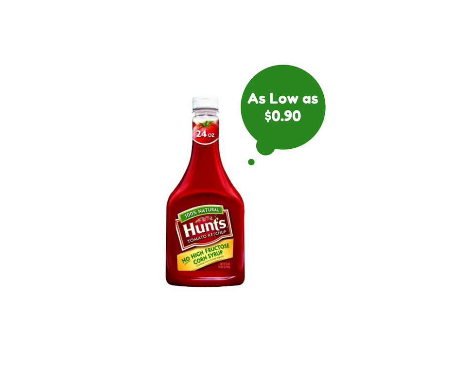 Hunt's Sale, Pay as Low as $0.90 for Ketchup