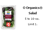 O Organics Salad Coupon, Pay $2.00