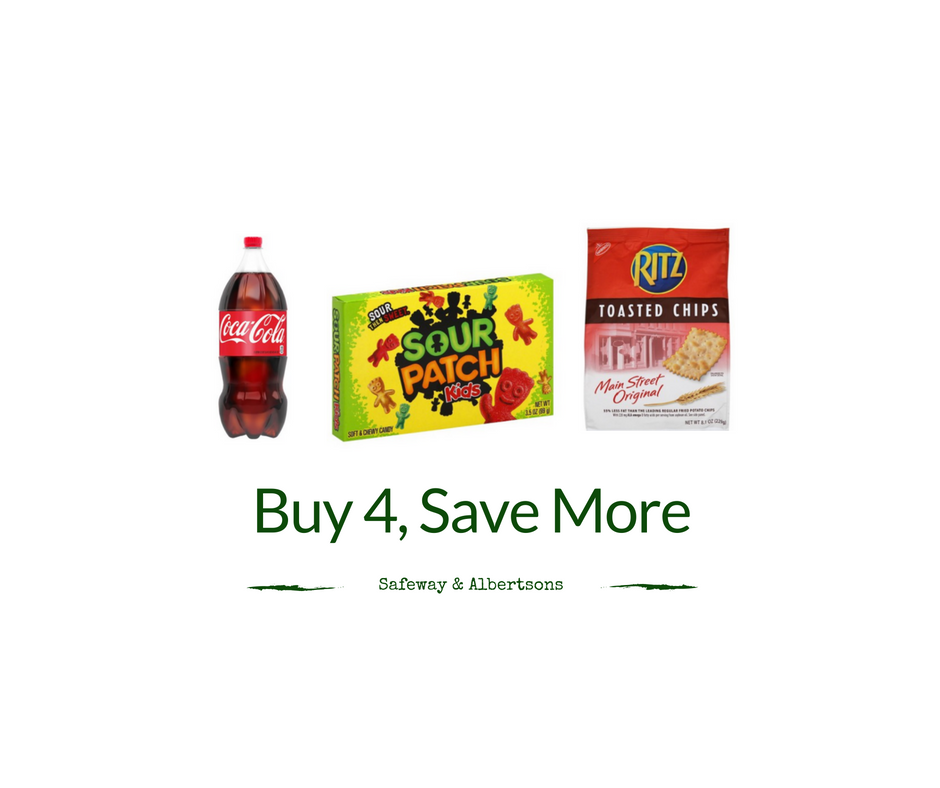 Buy 4, Save More Sale at Safeway and Albertsons