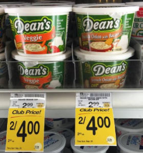 Dean's Coupon, Pay $1.00 for Dip - Super Safeway