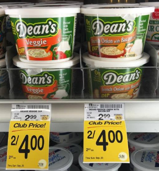 Dean's Coupon, Pay $1.00 for Dip