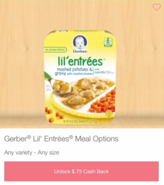 Gerber lil' entrees Coupon, Pay as Low as $1.02