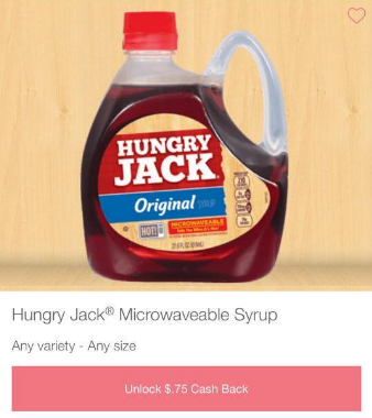 Hungry Jack Syrup Sale, Pay as Low as $1.25