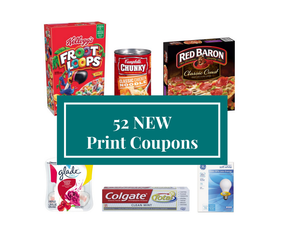 52 NEW Printable Coupons - Glade, Campbell's, Ziploc, Red Baron, and More