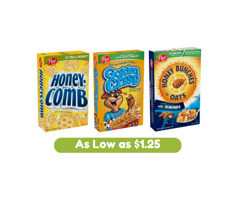 Post Cereal Coupons, Pay as Low as 1.25 Super Safeway