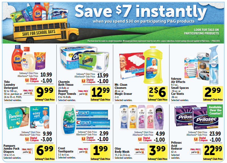 P&G Promotion Save $7 when you spend $30