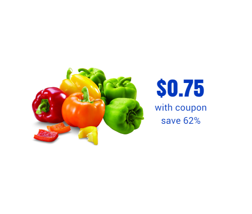 Fresh Bell Peppers, Pay as Low as $0.75