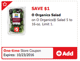 o organics salad