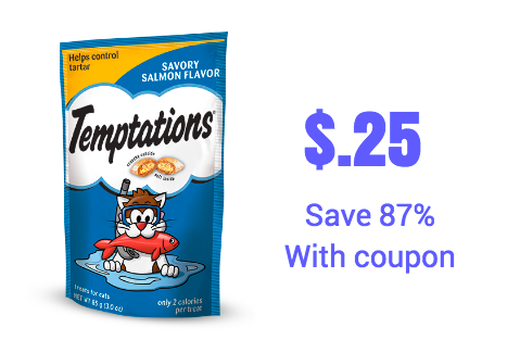 Whiskas Cat Treats 87% off with coupon