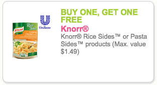 knorr sides coupon