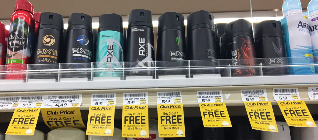 Axe Coupons and Buy 2, Get 1 FREE Sale - Pay as Low as $1.83 for Body Spray
