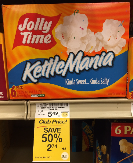 Jolly Time Kettle Mania Popcorn - $2.24 for a 6 Pack