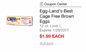 Save 80% on Eggland's Best Cage Free Eggs, Pay as Low as $0.89