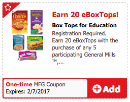 20 box tops coupon