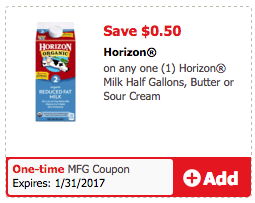 horizon organic milk coupon