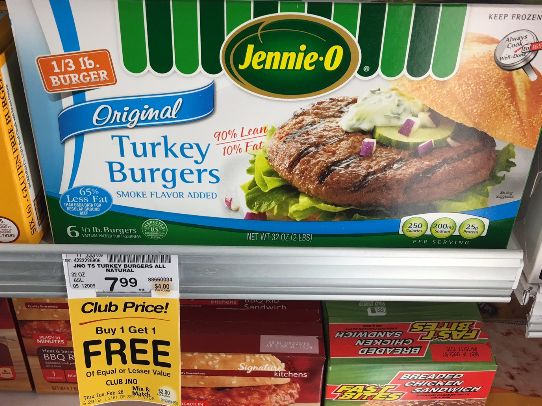 Pay $3.50 for 2 Pounds of Jennie-O Turkey Burgers 