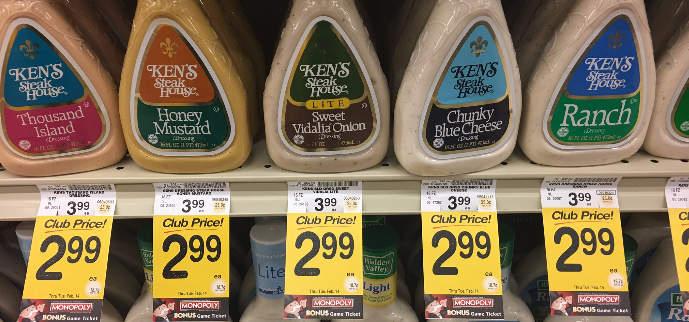Ken's Dressing Coupons - Pay as Low as $1.62, Save 59%