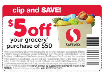 NEW $5.00 Off $50.00 Safeway Coupon