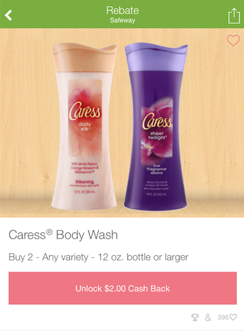 caress body wash coupon
