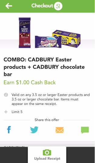 Cadbury Chocolate Deal - $1.00 Bar, $1.50 Caramel Eggs, and $2.00 Mini Eggs