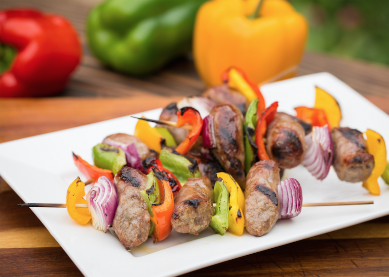 Grilled Italian Sausage Kabobs Recipe for 1.99 Sausage Sale at Safeway Super Safeway