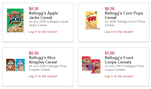 Kellogg's Cereal Coupons
