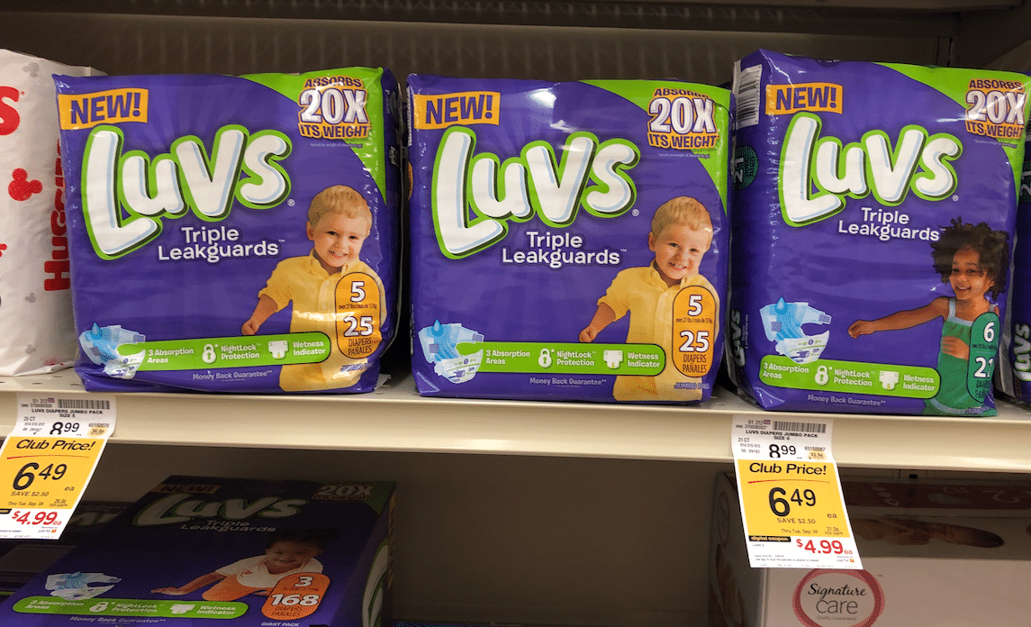 LUVS Diapers Just $4.99 a Pack at Safeway With Sale and LUVS Coupon ...