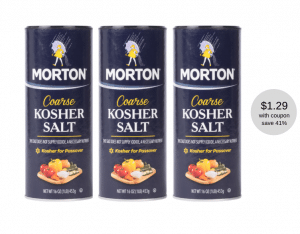 Morton Kosher Salt Coupon and Sale, Pay Just $1.29 at Safeway - Super Safeway