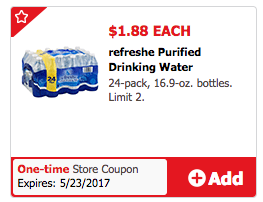 refreshe bottled water coupon