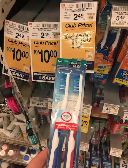 safeway care toothbrushes