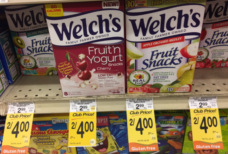 1.00 for Welch's Fruit Snacks Super Safeway