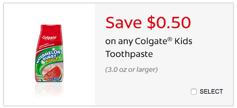 colgate kids toothpaste coupon