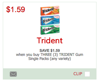 trident gum coupon