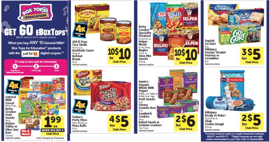 box tops participating products