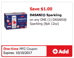 dasani sparkling water coupons
