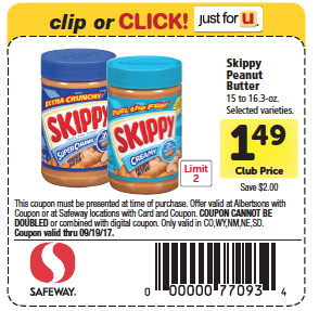 skippy peanut butter coupon