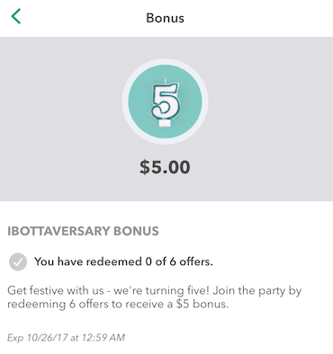 $5 ibotta anniversary bonus