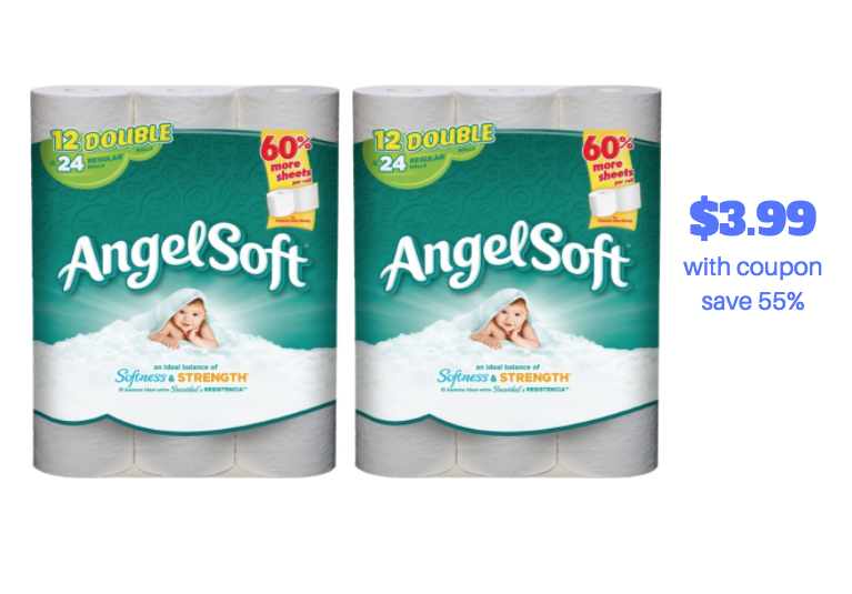 angel soft bath tissue 12 double rolls