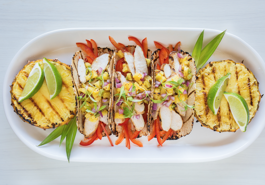 grilled chicken tacos with pineapple salsa