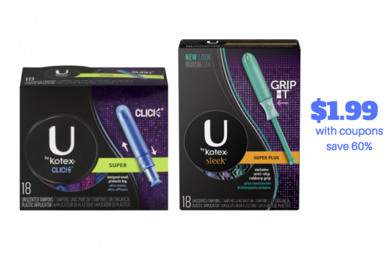 Get Kotex Tampons and Pads for Just $1.99 Each at Safeway, Save 60% ...