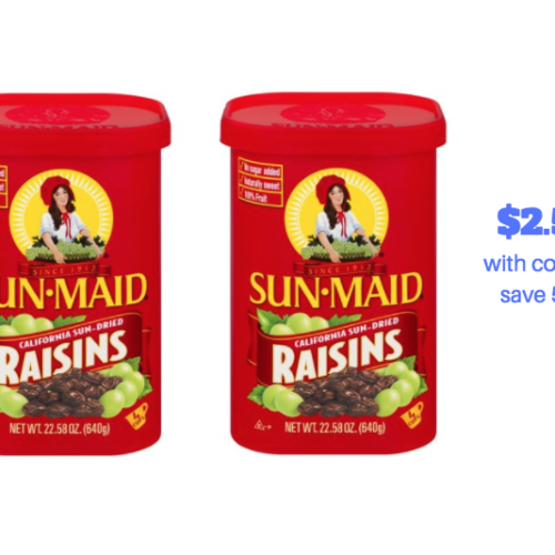 Sun-Maid Raisins canister