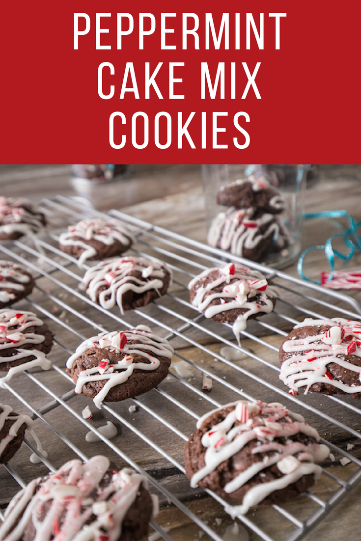 peppermint cake mix cookies
