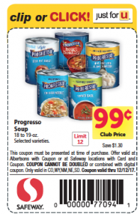 Progresso Soup Just $.49 a Can With Coupons, Save 79% - Super Safeway