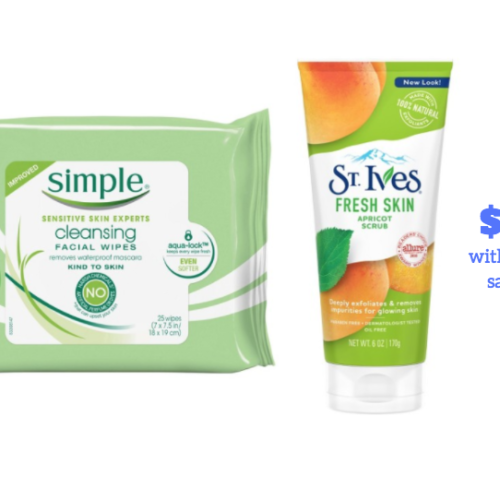 simple wipes and St. Ives Coupon