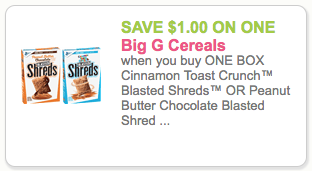 Blasted Shreds Cereal Coupon