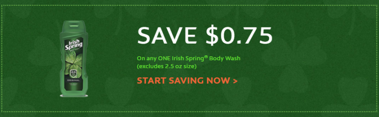 Irish Spring Coupon - Save 50% on Body Wash (Pay $2.50) - Super Safeway
