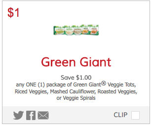 Green Giant Veggie Tots Coupon