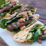 grilled Greek pita burger